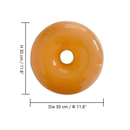 Lampe de table et mur de donuts Bauhaus