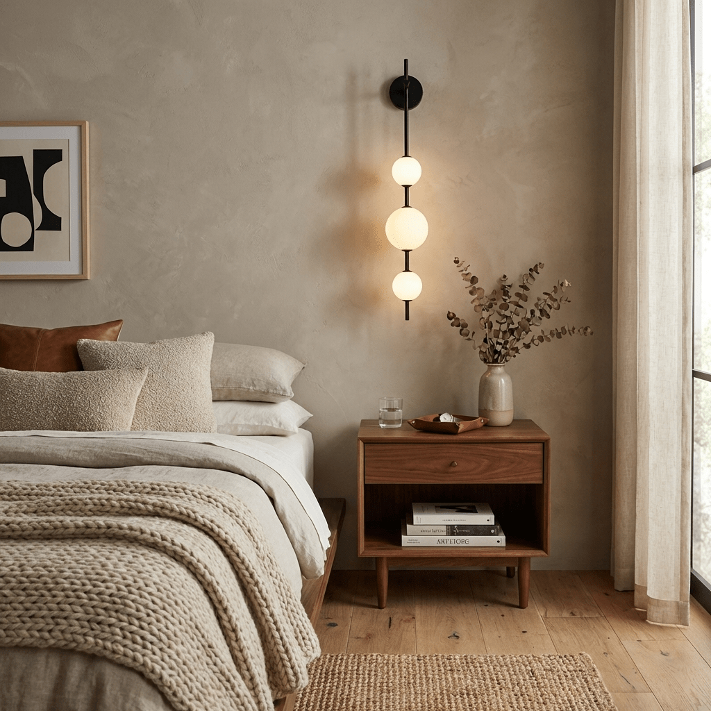 Evelia Nordic Vertical Plastic Globe Wall Light