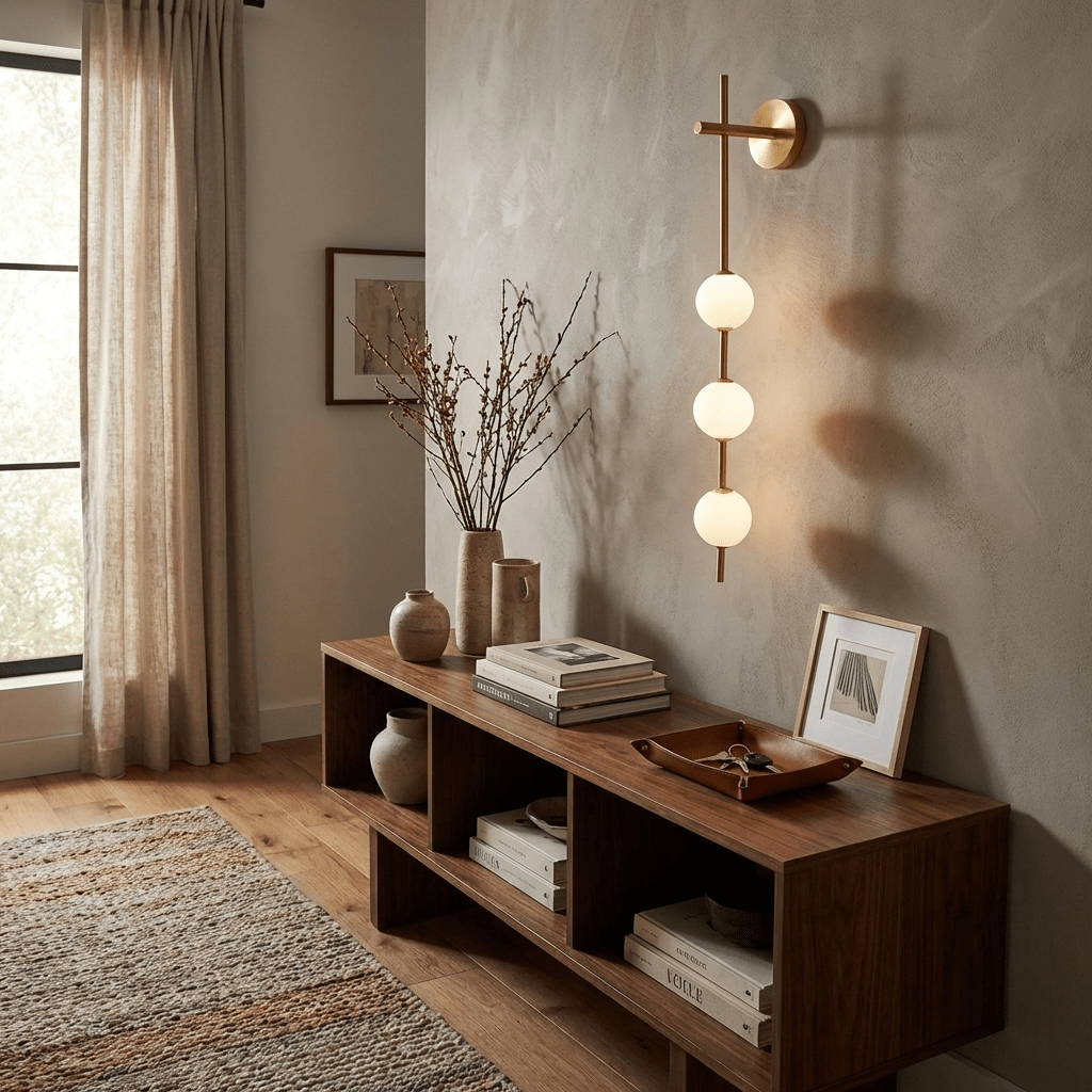 Evelia Nordic Vertical Plastic Globe Wall Light