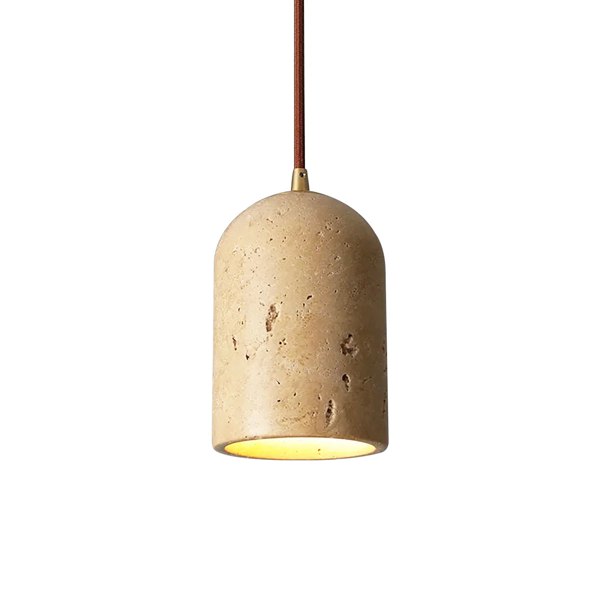 Vintage Cylindra Travertine Minimalist Pendant Lamp
