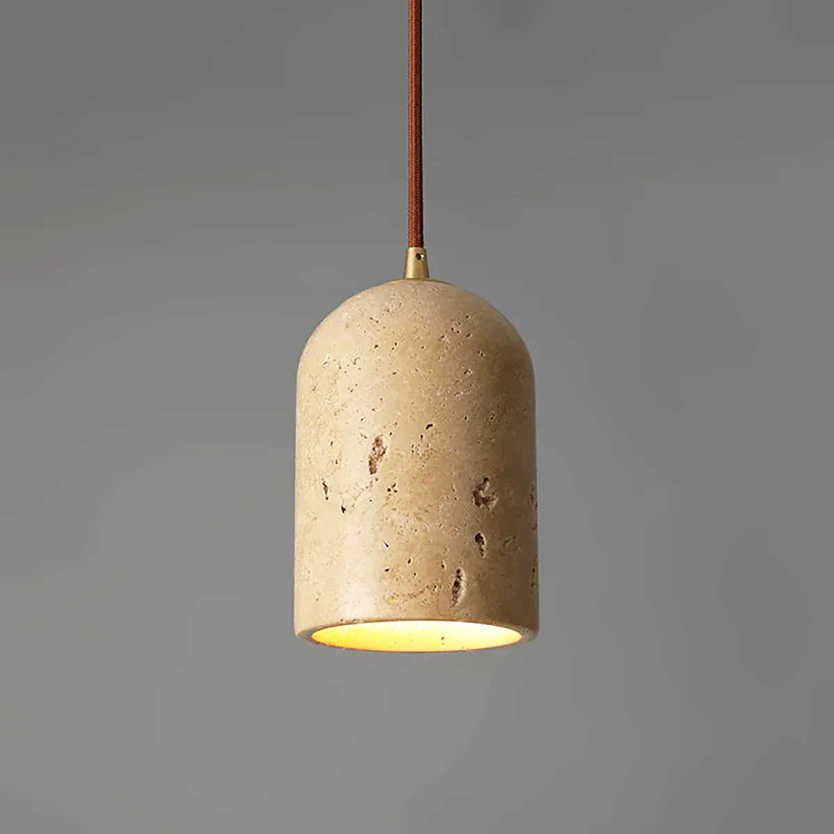 Vintage Cylindra Travertine Minimalist Pendant Lamp