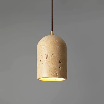 Vintage Cylindra Travertine Minimalist Pendant Lamp