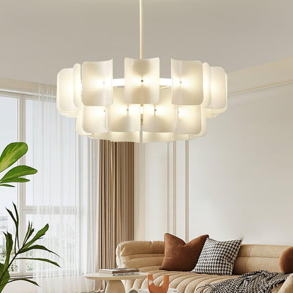 Chandelier LED Vitre Rond Créatif Moderne