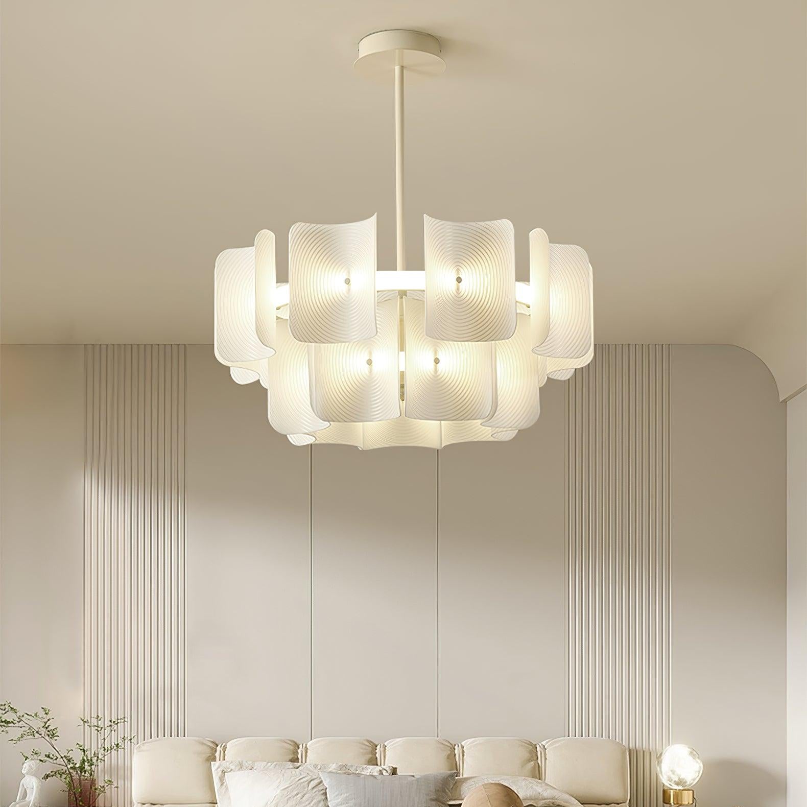 Chandelier LED Vitre Rond Créatif Moderne