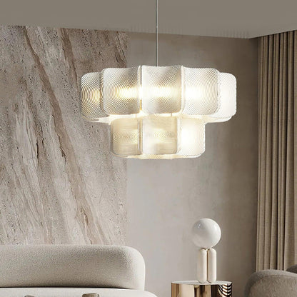 Chandelier LED Vitre Rond Créatif Moderne