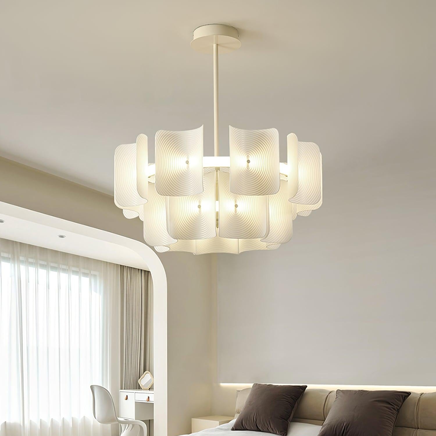 Chandelier LED Vitre Rond Créatif Moderne