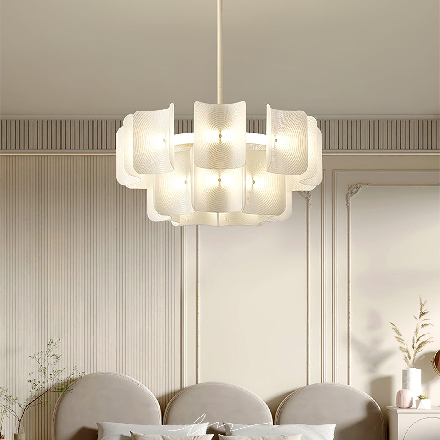 Chandelier LED Vitre Rond Créatif Moderne