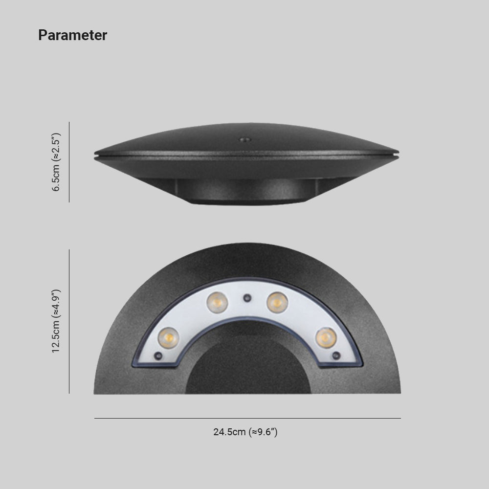 Orr Wandlampe Flugzeugscheibe Metall LED IP65 Wasserdichte Außenlampe