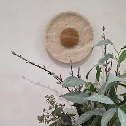 Travertine Stone Wabi Sabi Wall Light