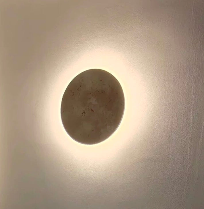 Travertine Stone Round Wall Light