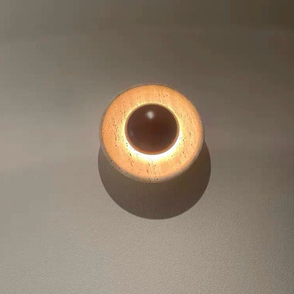 Travertine Stone Wabi Sabi Wall Light