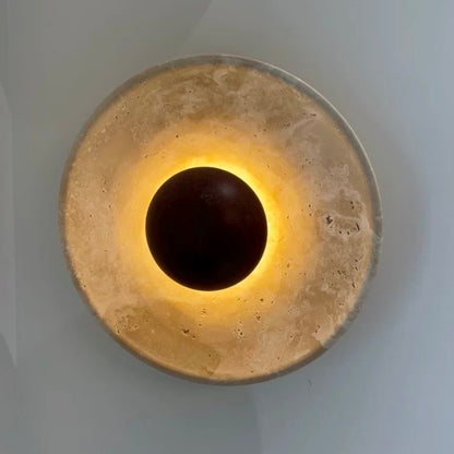 Travertine Stone Wabi Sabi Wall Light