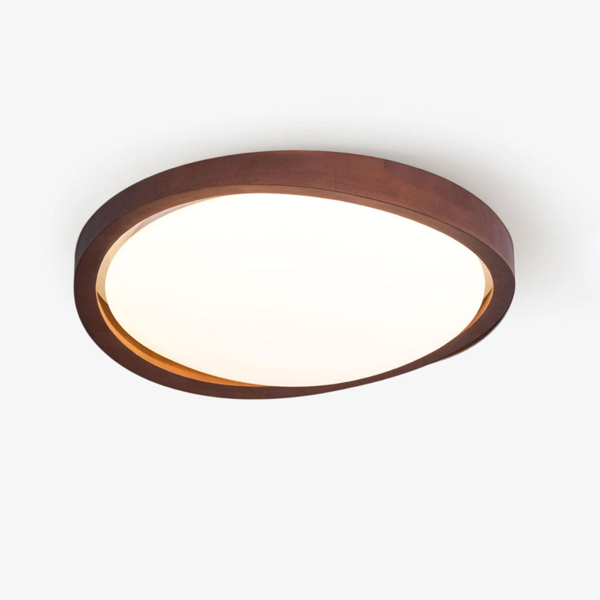 Althea Modern Wood &amp; Acrylic Curved Edge LED Ceiling Light