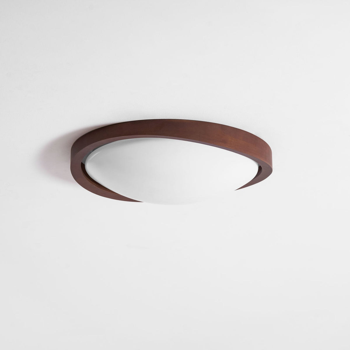 Althea Modern Wood &amp; Acrylic Curved Edge LED Ceiling Light