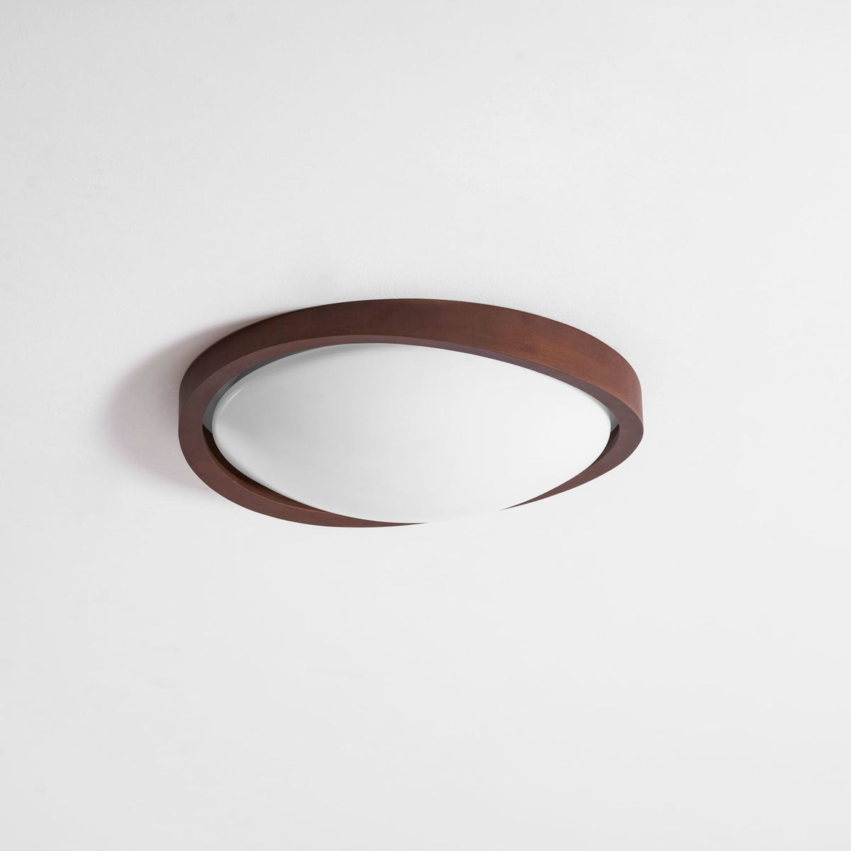 Althea Modern Wood &amp; Acrylic Curved Edge LED Ceiling Light