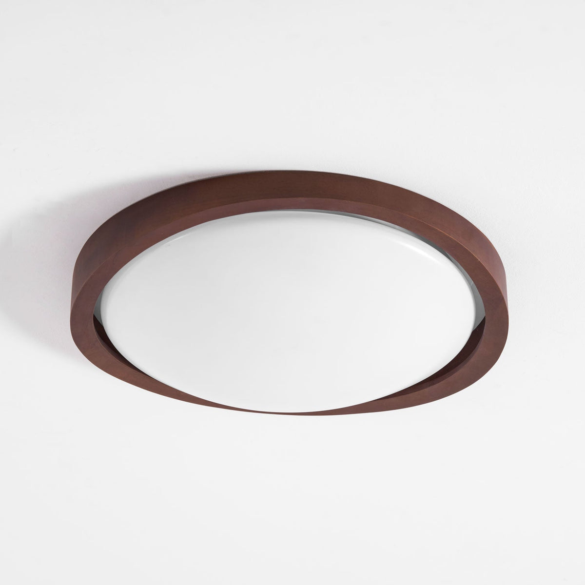 Althea Modern Wood &amp; Acrylic Curved Edge LED Ceiling Light