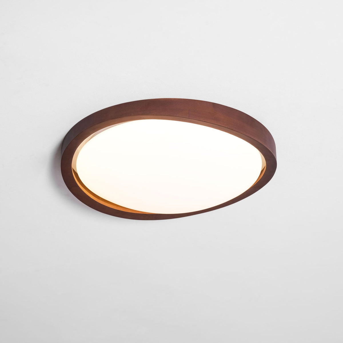 Althea Modern Wood &amp; Acrylic Curved Edge LED Ceiling Light