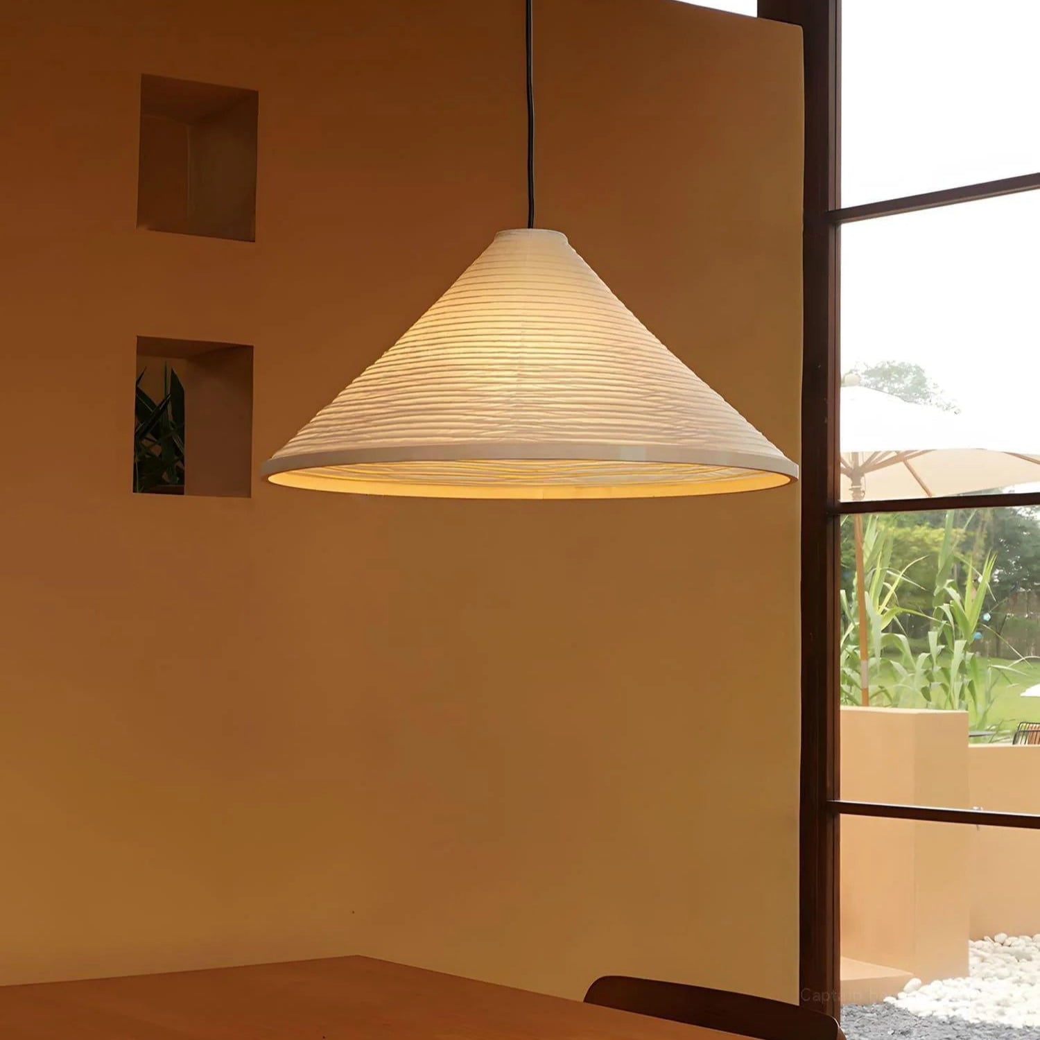 Shoto Serenity Washi Paper Japandi Pendant Light