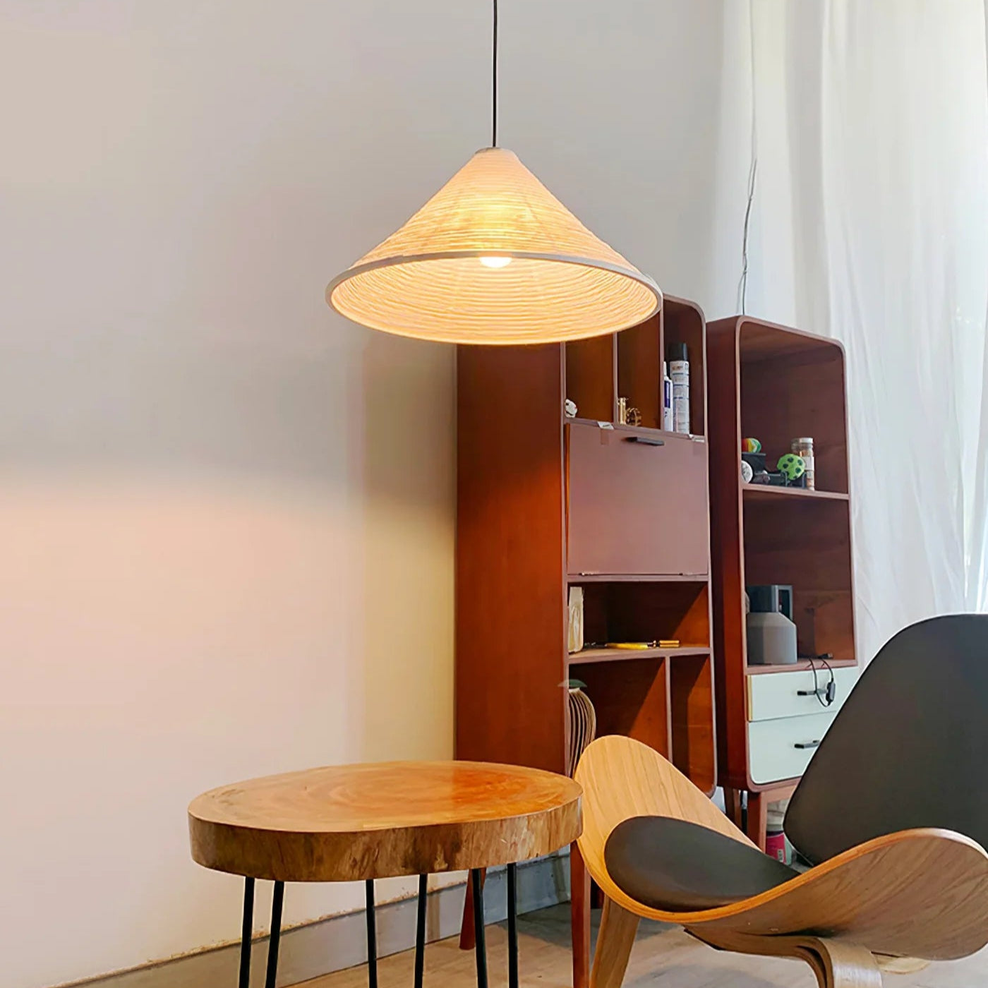 Shoto Serenity Washi Paper Japandi Pendant Light