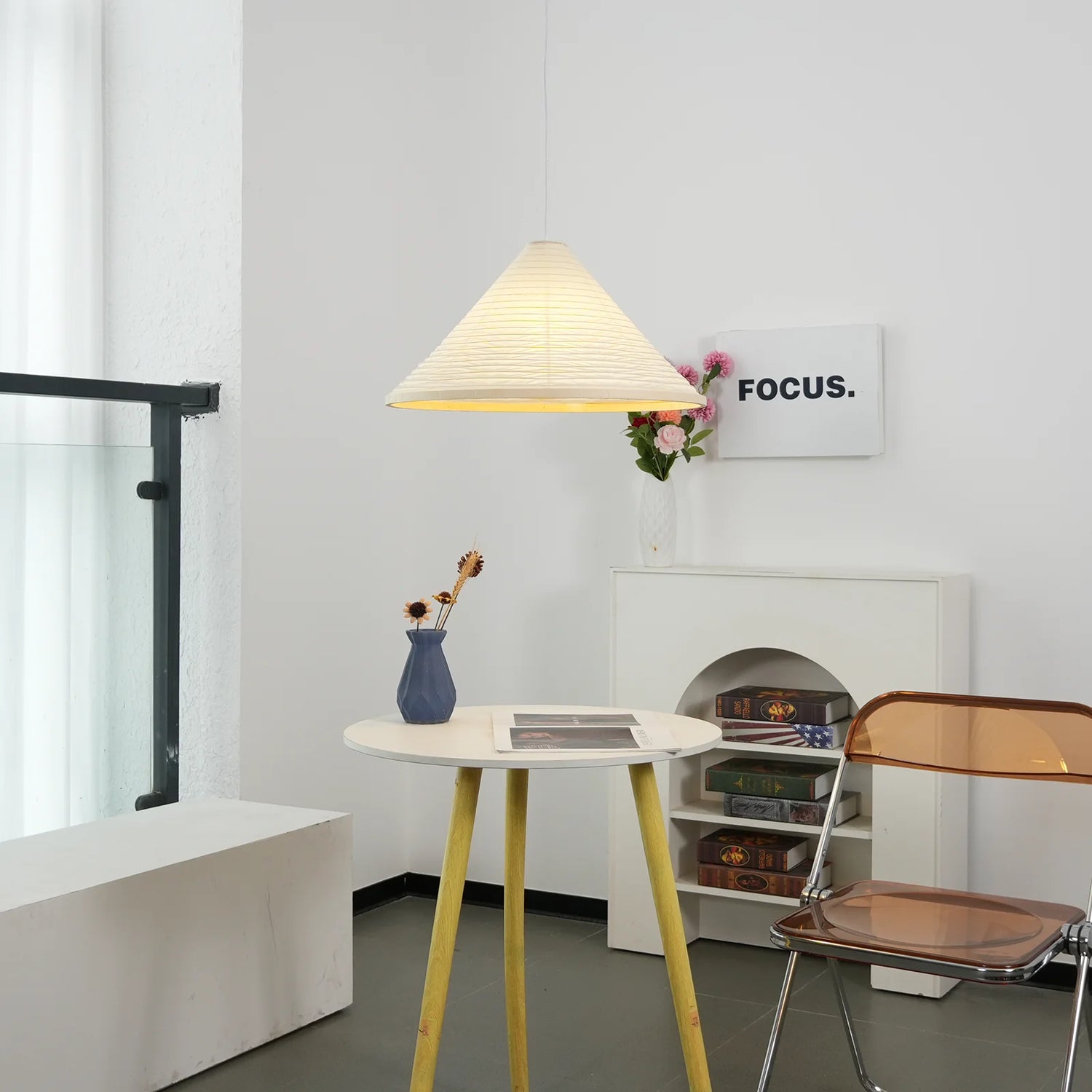 Shoto Serenity Washi Paper Japandi Pendant Light