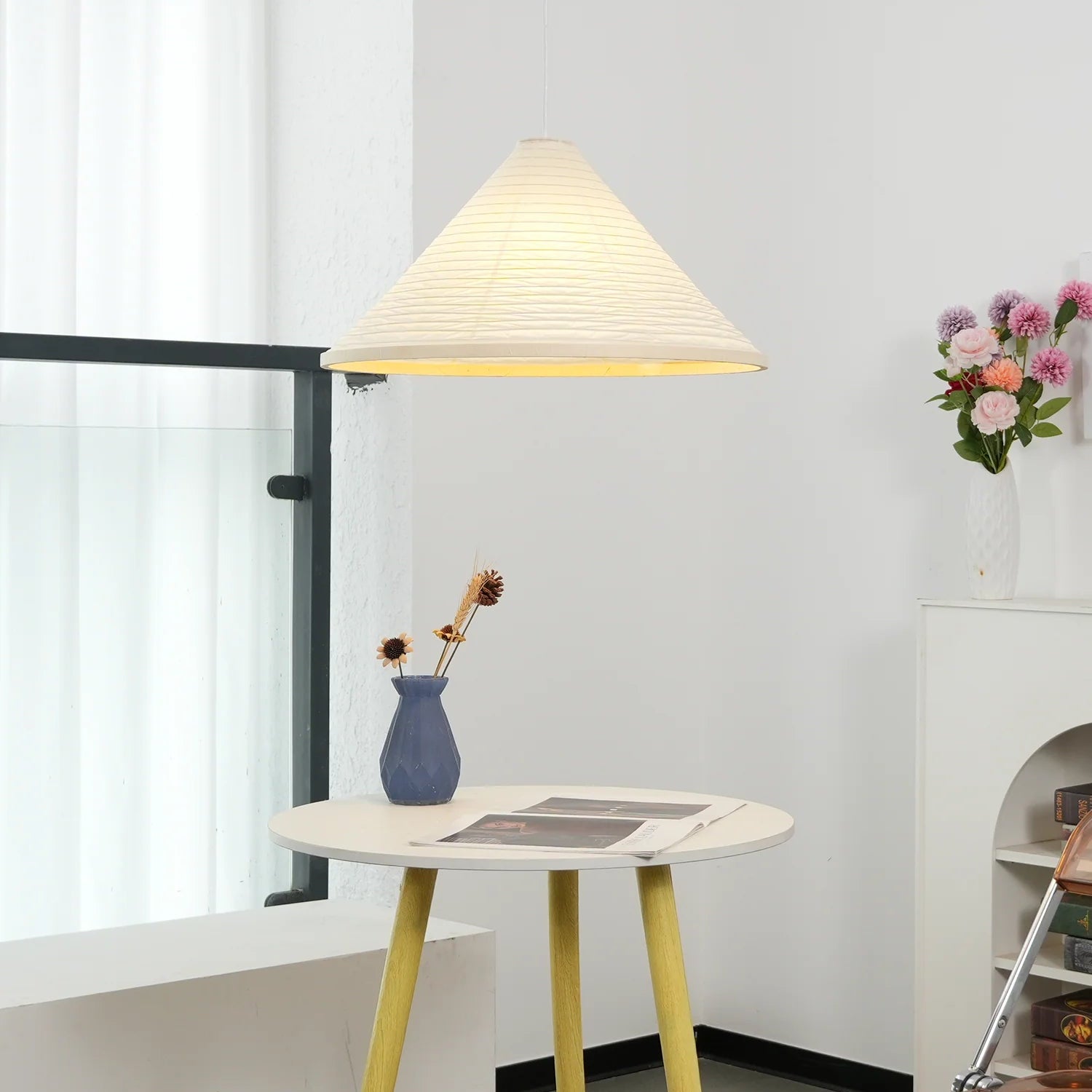 Shoto Serenity Washi Paper Japandi Pendant Light