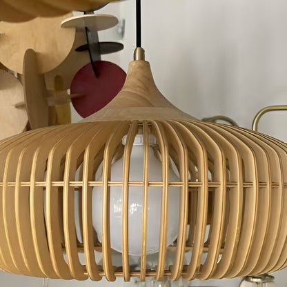 Asahi Japandi Solid Wood Pendant Light