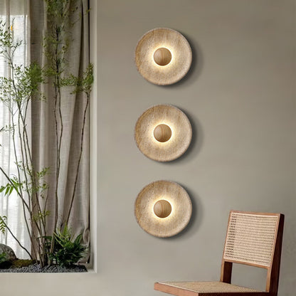 Travertine Stone Wabi-Sabi Wall Lamp