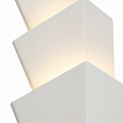 Eden White Modern Geometric Plaster Wall Light