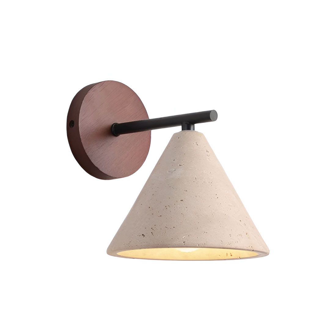 Yellow Travertine Cone LED Wall Light