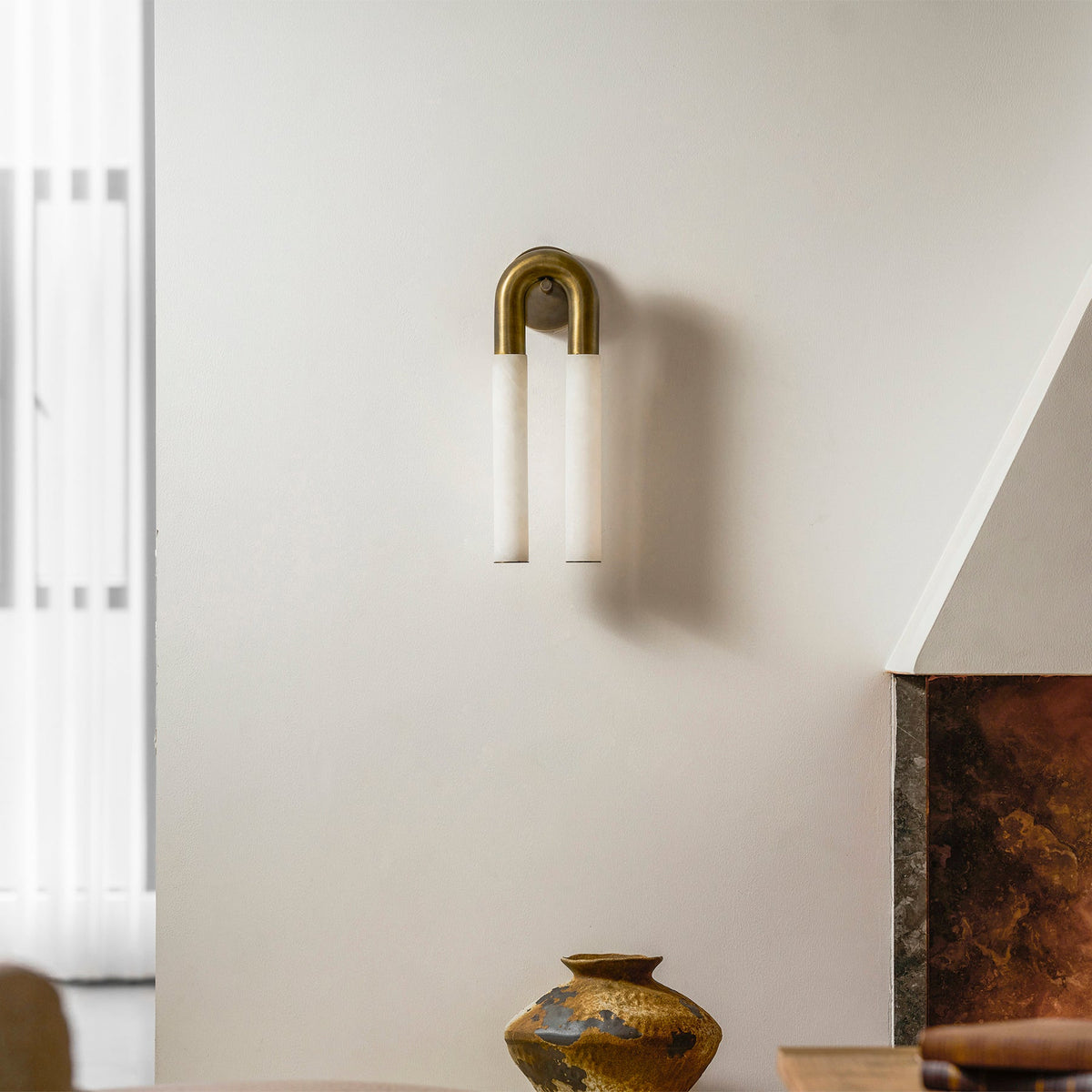 Thea Nordic Alabaster Wall Light