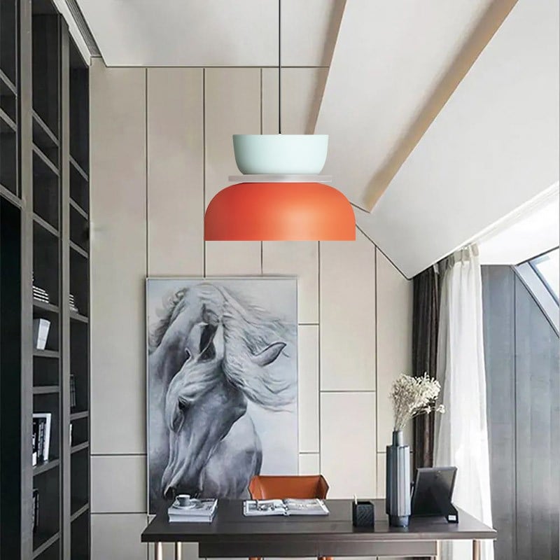 Colorful Bowl Shade Pendant Light