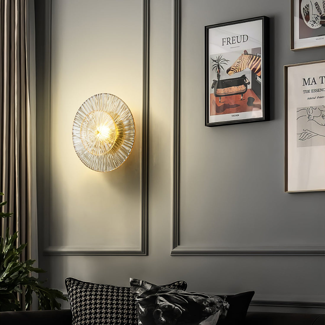 Ronde Kristallen Wandlamp