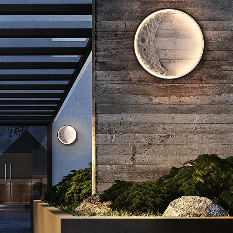 Elif Modern Moon Shape LED IP65 Waterproof Outdoor Light