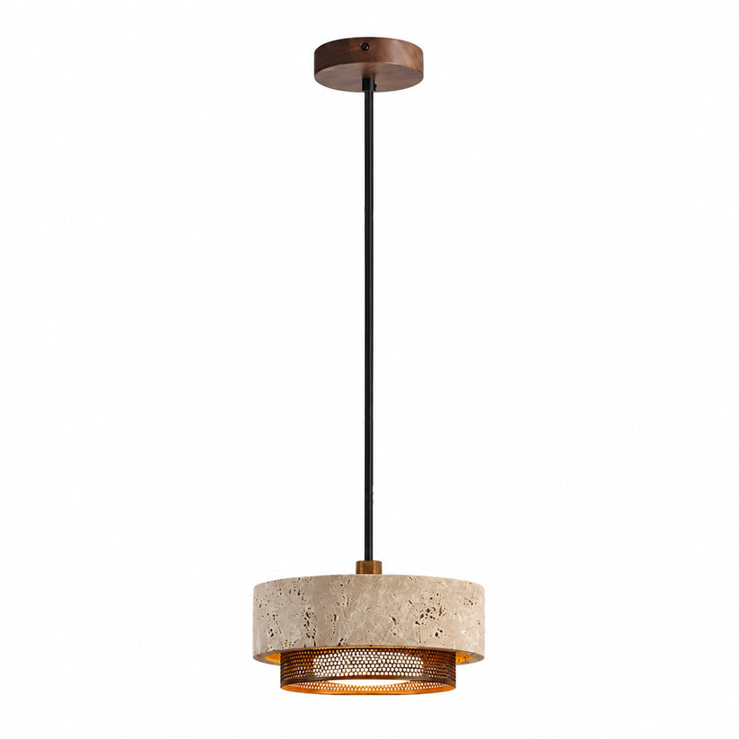 Kaelen Modern Travertine Pendant Light