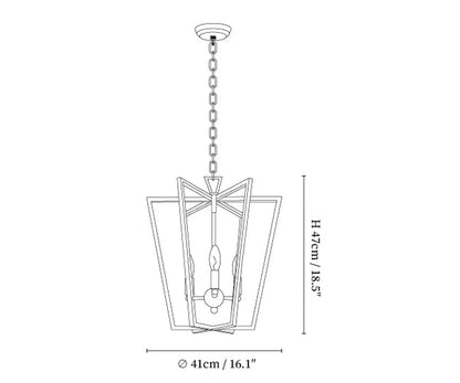 Suspension en forme de lanterne de ferme