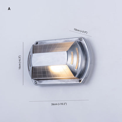 Lampada da Parete Orr Geometrica Moderna in Metallo e Vetro IP65 Impermeabile per Esterni