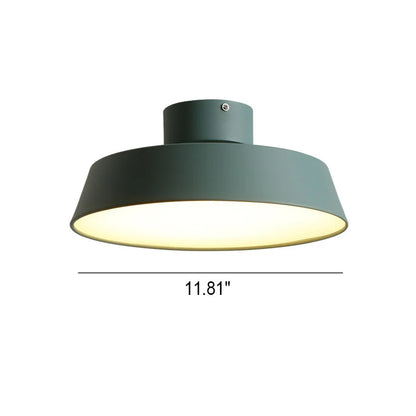 Plafonnier LED rond en aluminium minimaliste nordique