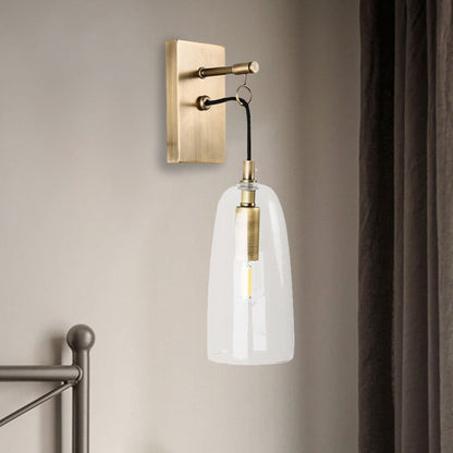 Designer Copper Transparent Glass Wall Lamp