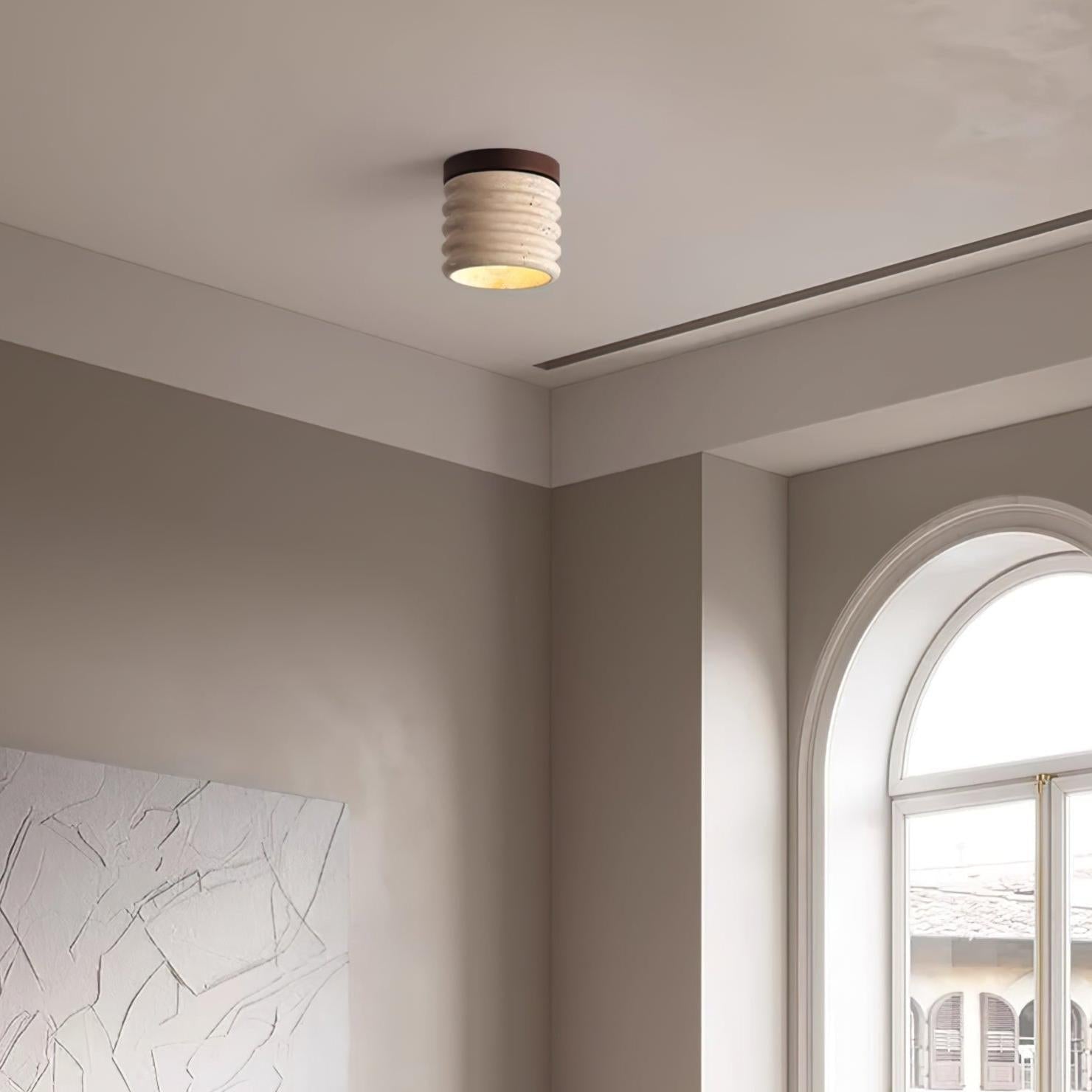 Natural Nordic Minimalist Travertine Ceiling Lamp