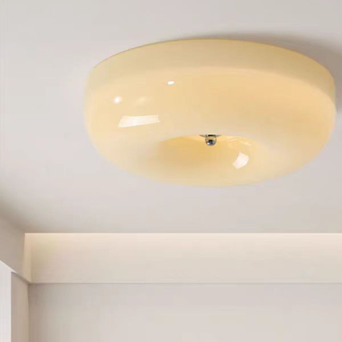 Tsubaki ceiling light on a white ceiling