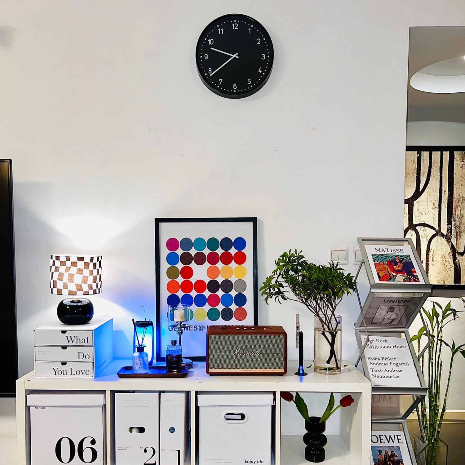 Classic Checkerboard Glass Table Lamp