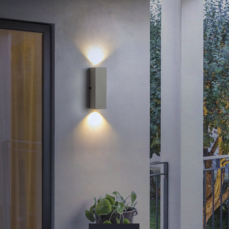 Minimalist Cement Square Outdoor Wall Lamp