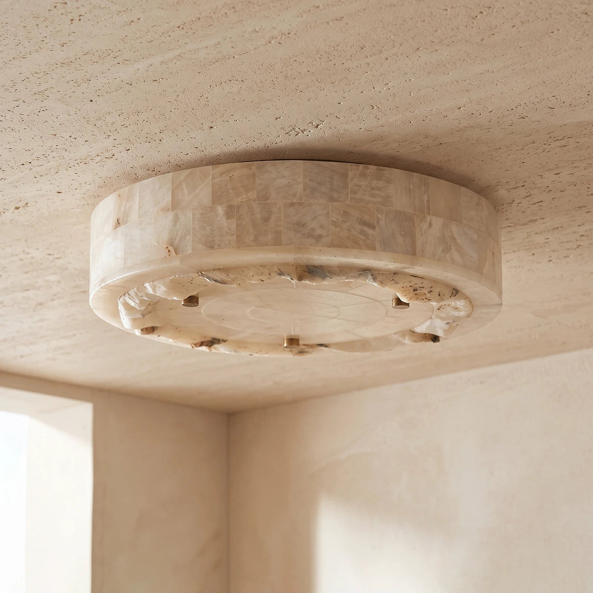 Maja Retro Alabaster Ceiling Light