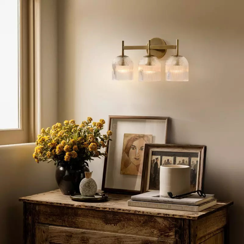 Cooper Radiance Minimalist Ribbed Glass Wall Light