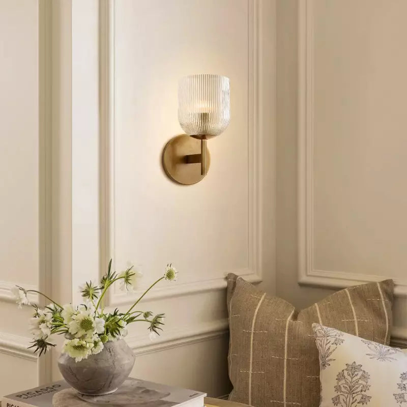 Cooper Radiance Minimalist Ribbed Glass Wall Light