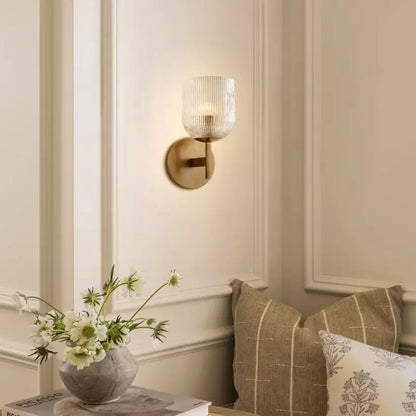 Cooper Radiance Minimalist Ribbed Glass Wall Light