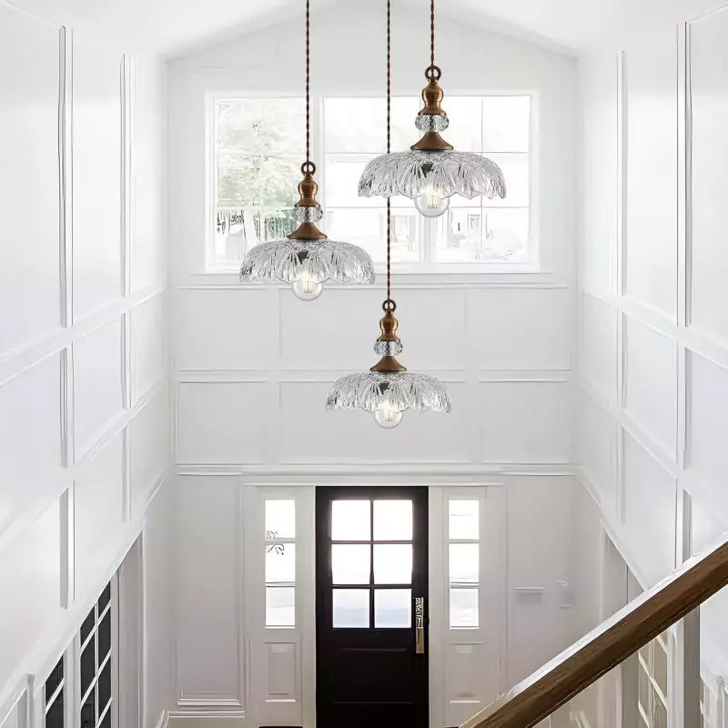 Clarionne Engraved Globe Glass Ceiling Light