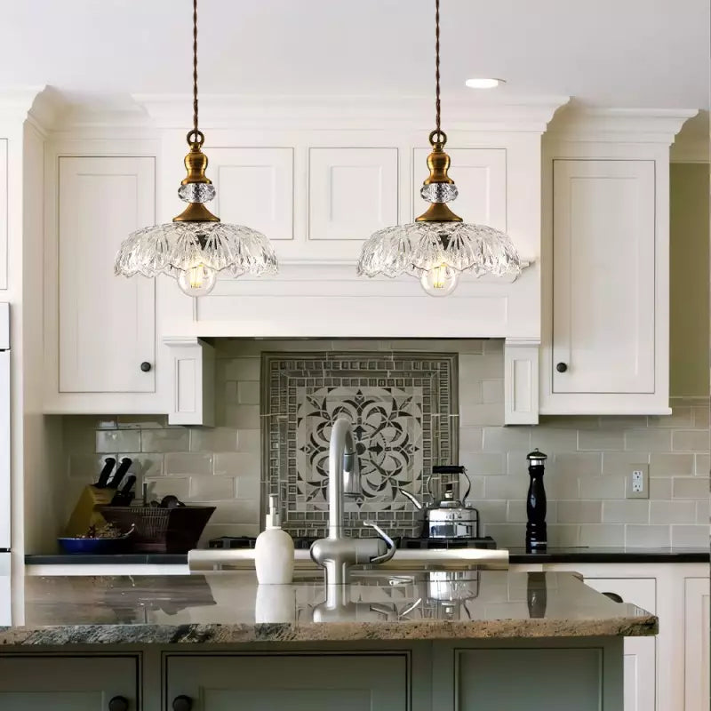 Clarionne Engraved Globe Glass Ceiling Light