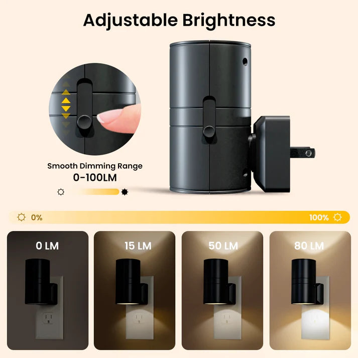 Dimmable Night Light Plug-In - Adjustable Brightness