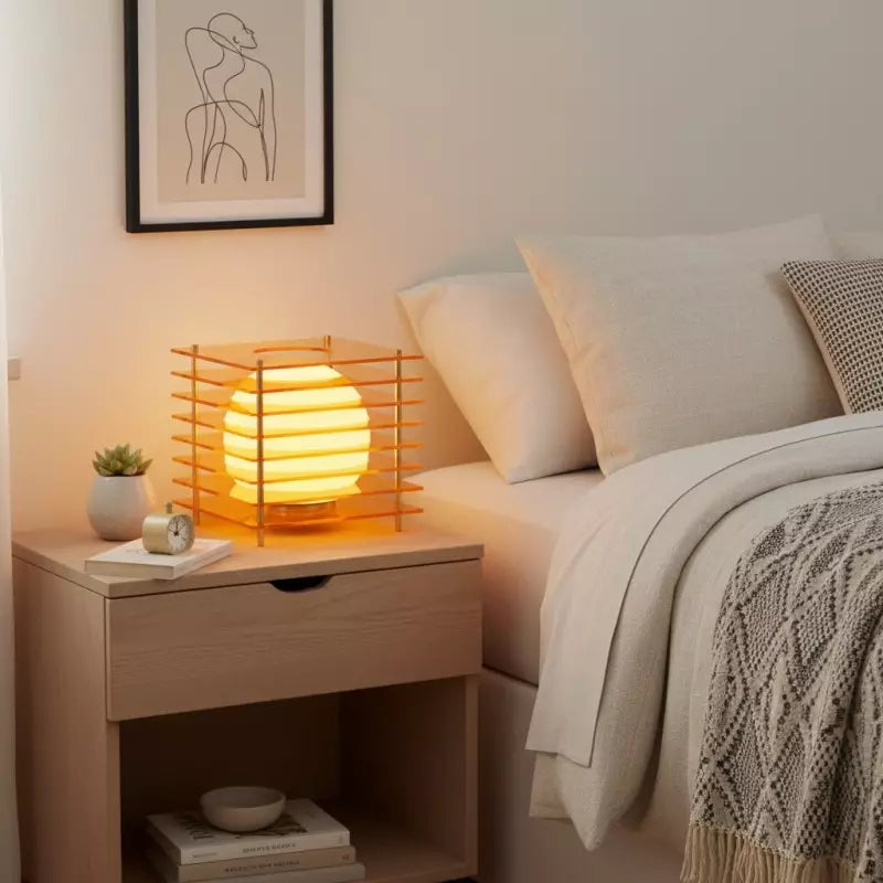 Selene Layered Moon Modern Acrylic Table Lamp